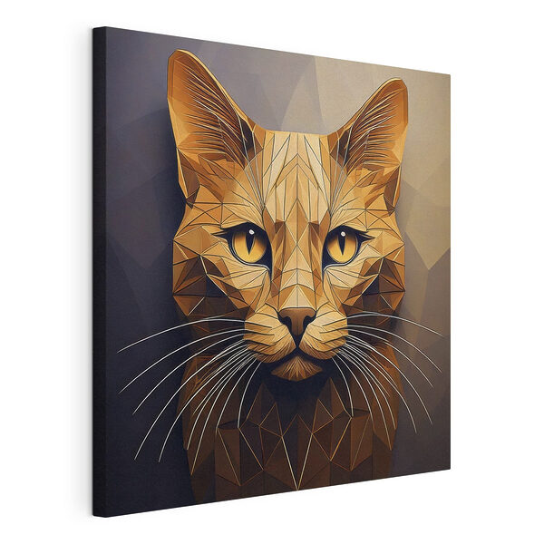 Tablou pe pânză Tablou pe pânză Pisică cu un design low poly (SKU: s41409)