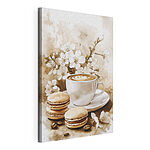 Tablou pe pânză Ceașcă de cafea și macaroane