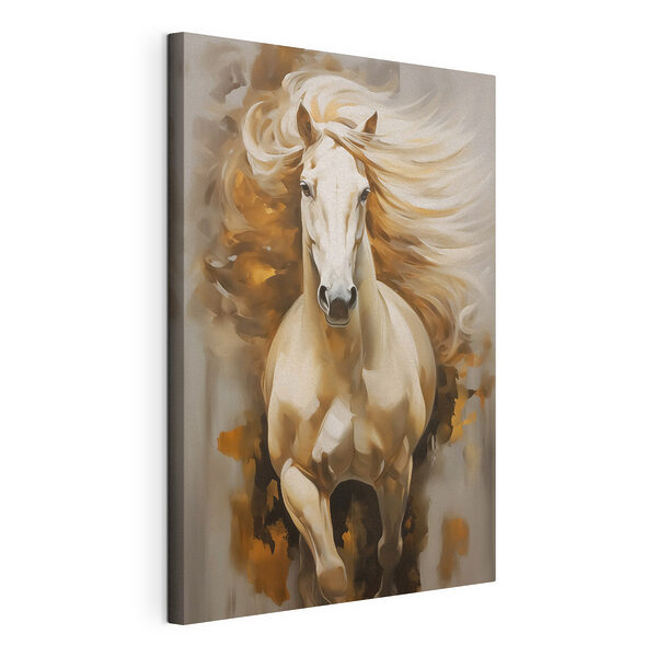 Tablou pe pânză Tablou pe pânză Pictura unui cal cu o coamă lungă (SKU: s42747)