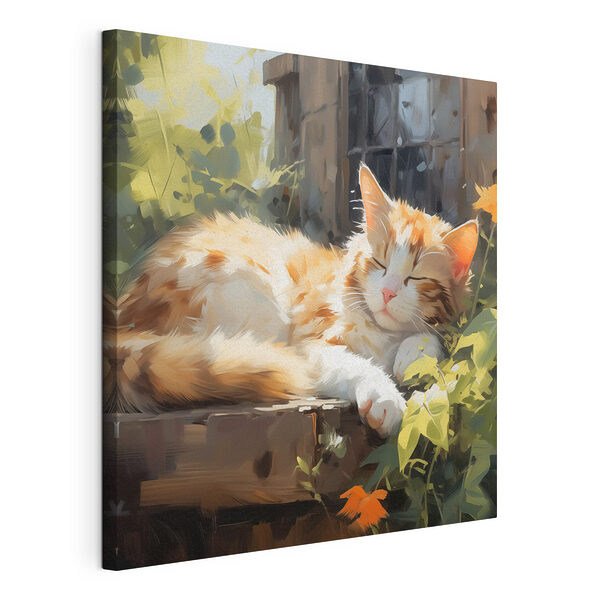 Tablou pe pânză Tablou pe pânză Pisică întinsă pe o margine (SKU: s42900)