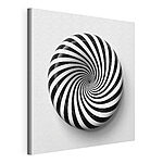 Tablou pe pânză Obiect spiralat alb-negru