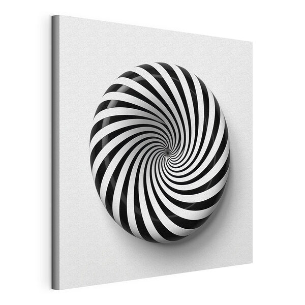 Tablou pe pânză Tablou pe pânză Obiect spiralat alb-negru (SKU: s43376)
