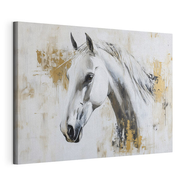 Tablou pe pânză Tablou pe pânză Pictura unui cal alb (SKU: s43497)