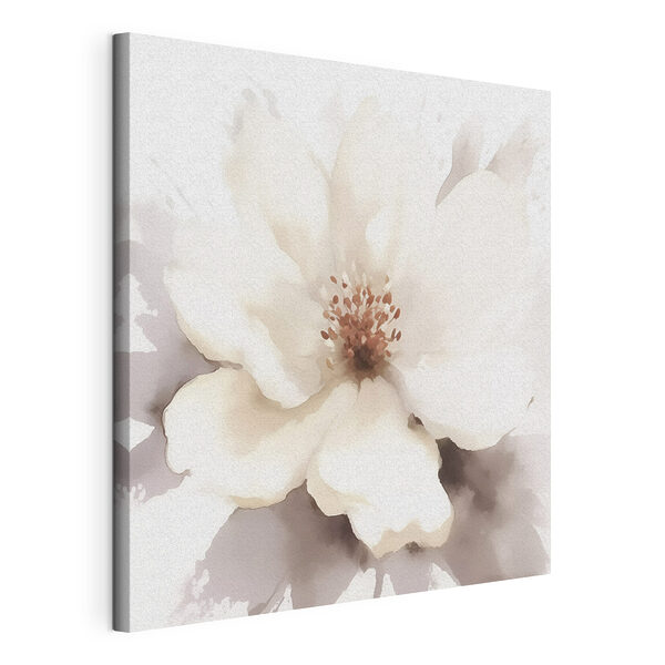 Tablou pe pânză Tablou pe pânză Floare albă cu centru maro (SKU: s43484)