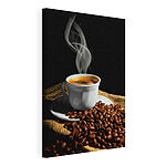 Tablou pe pânză Ceașcă de cafea și boabe de cafea