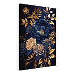 Tablou pe pânză Design floral elegant în nuanțe profunde