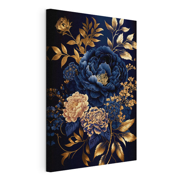 Tablou pe pânză Design floral elegant în nuanțe profunde