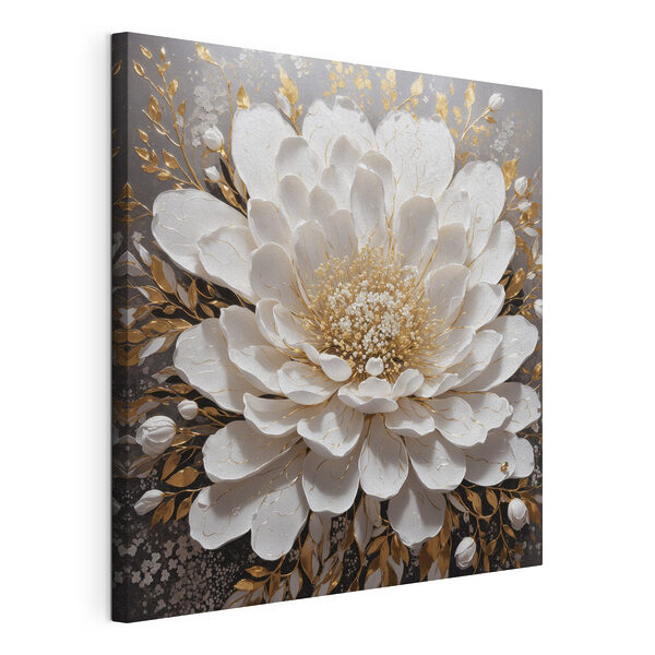 Tablou pe pânză Afișaj elegant de opere de artă florale albe