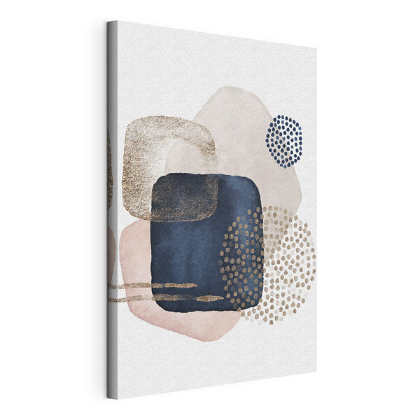 Forme abstracte cu accente punctate Tablou pe pânză Forme abstracte cu accente punctate