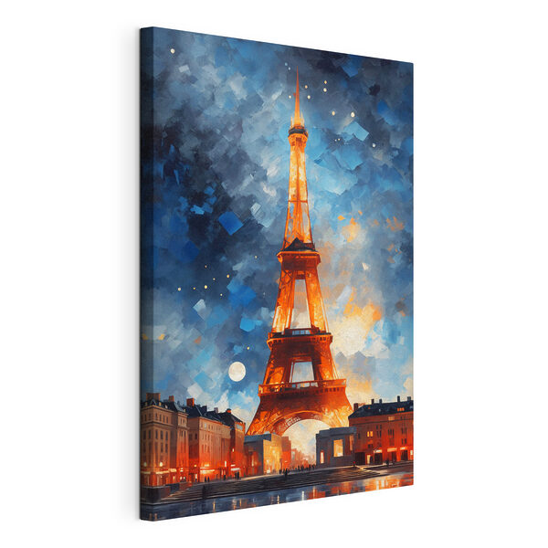 Tablou pe pânză Tablou pe pânză Turnul iluminat noaptea (SKU: s36228)