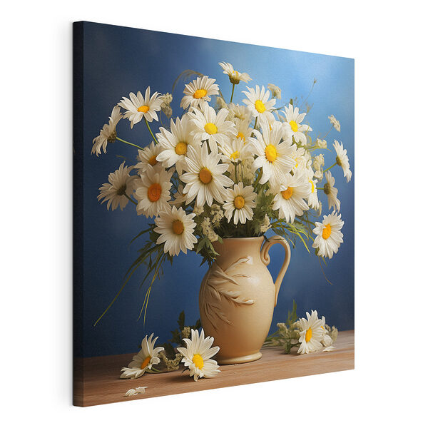 Tablou pe pânză Margarete în vază ceramică elegantă