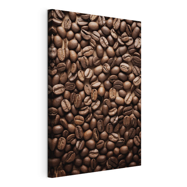 Roasted boabe de cafea fundal Tablou pe pânză Roasted boabe de cafea fundal