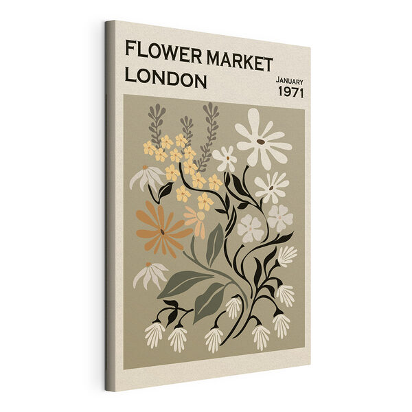 Afiș Vintage London Flower Market Tablou pe pânză Afiș Vintage London Flower Market