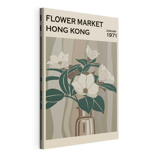 Afișul pieței de flori din Hong Kong, 1971 Tablou pe pânză Afișul pieței de flori din Hong Kong, 1971