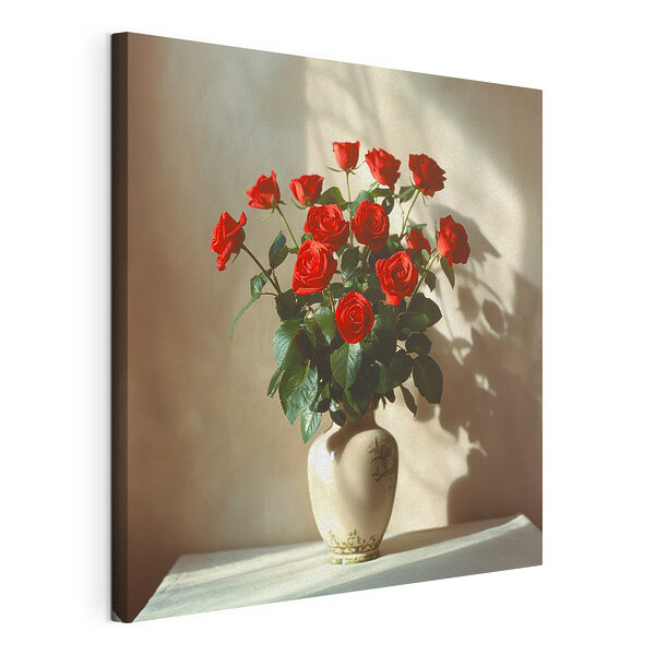 Tablou pe pânză Buchet vibrant de trandafiri rosii