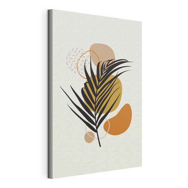 Tablou pe pânză Design abstract cu frunze și forme