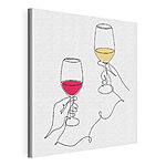 Tablou pe pânză Desenul unui pahar de vin