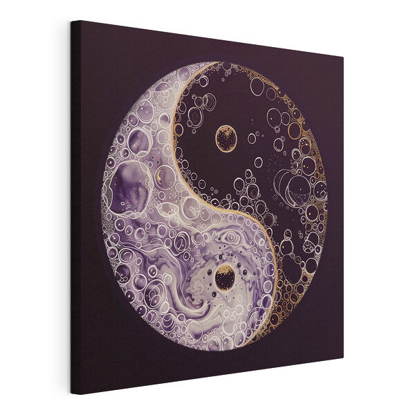 Tablou pe pânză Simbol yin yang cu bule