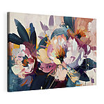 Tablou pe pânză Piesă de artă florală abstractă vibrantă