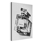 Tablou pe pânză Fotografie alb-negru a unei sticle de parfum