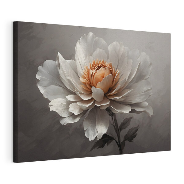 Tablou pe pânză Floare elegantă în tonuri monocrome