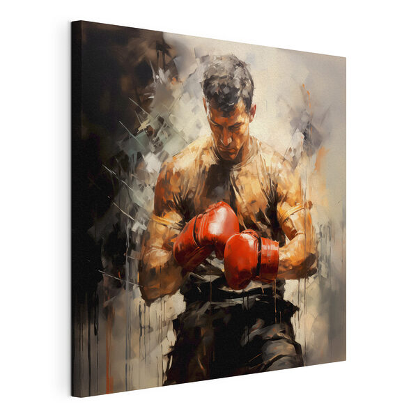 Tablou pe pânză Bărbat care poartă mănuși de box