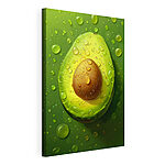 Tablou pe pânză Jumătate de avocado cu picături strălucitoare