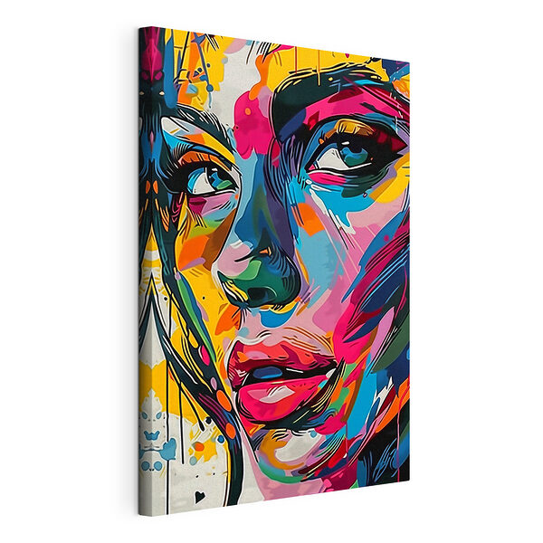 Tablou pe pânză Fața colorată a unei femei