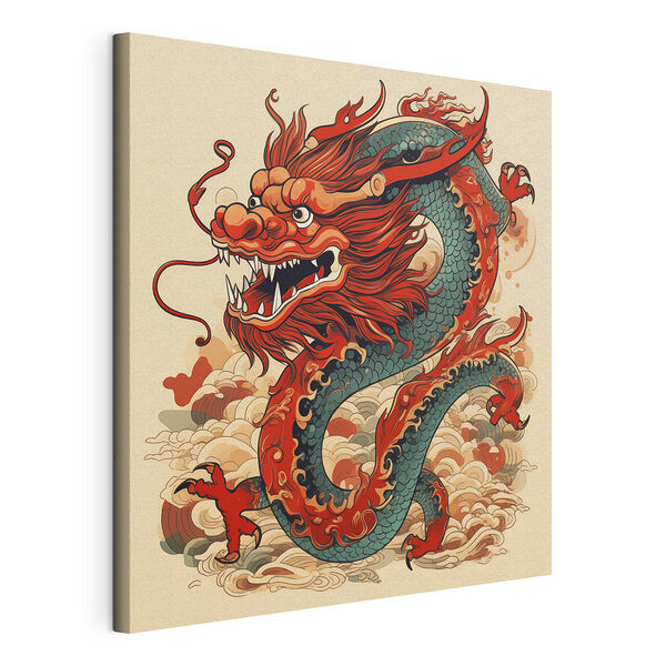 Tablou pe pânză Dragon cu o coadă lungă