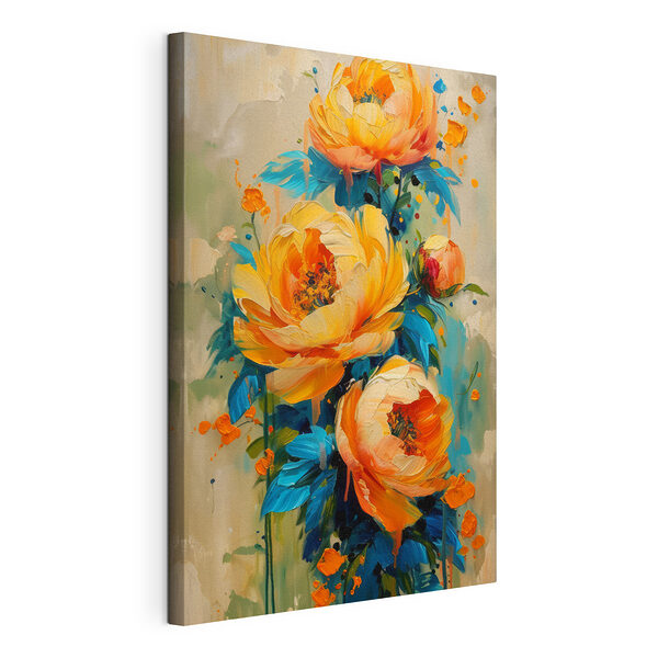 Tablou pe pânză Tablou pe pânză Pictură de flori pe o pânză (SKU: s39472)