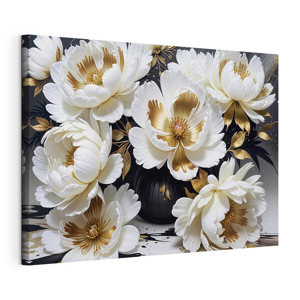Tablou pe pânză Simfonie florală elegantă în alb