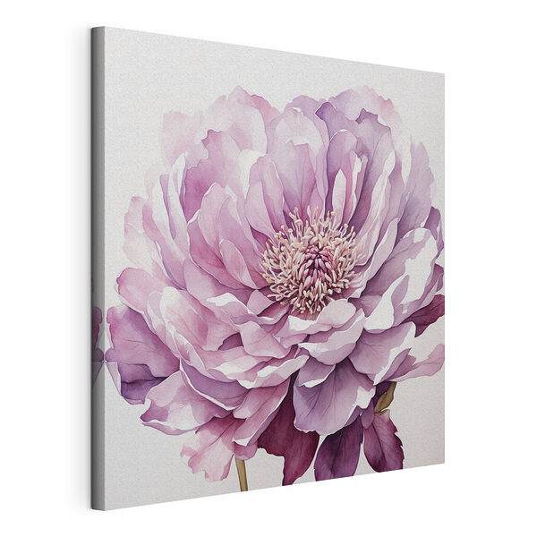 Tablou pe pânză Peonie elegantă în nuanțe de acuarelă