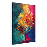 Tablou pe pânză Canvas prints Painting of a tree with orange and blue leaves