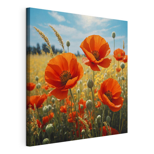 Tablou pe pânză Canvas prints Group of red flowers