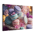 Tablou pe pânză Farfurie de macaroane colorate