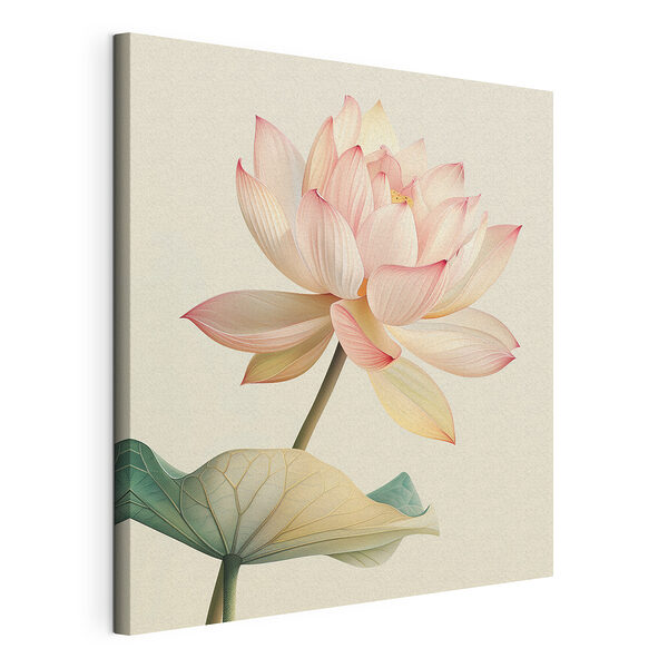 Lotus elegant în nuanțe pastelate moi Tablou pe pânză Lotus elegant în nuanțe pastelate moi