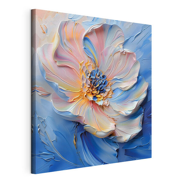 O floare plină de viață, în nuanțe pastelate delicate Tablou pe pânză O floare plină de viață, în nuanțe pastelate delicate