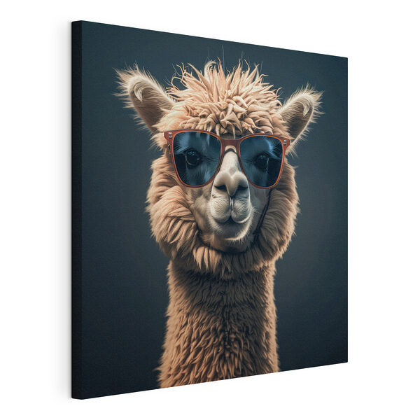 Tablou pe pânză Llama poartă ochelari de soare