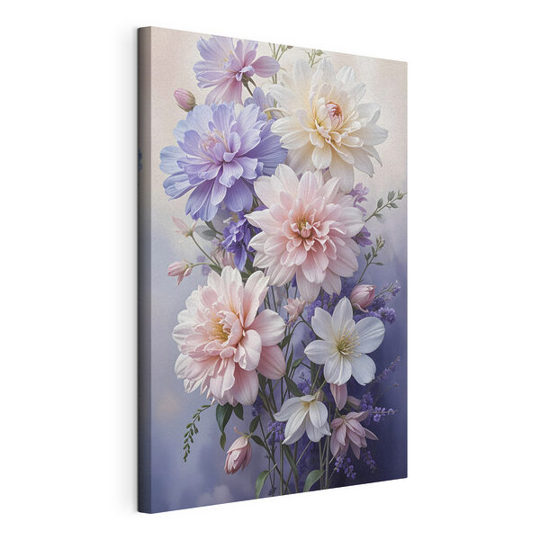 Tablou pe pânză Grup de flori într-o vază
