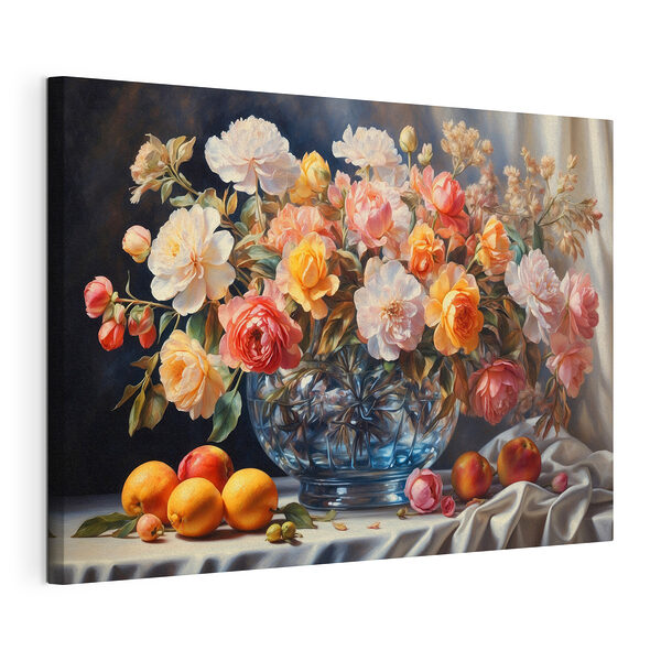 Tablou pe pânză Canvas prints Painting of flowers in a glass vase