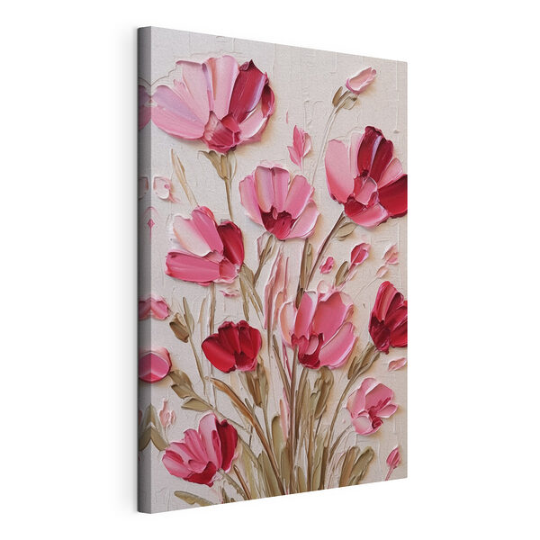 Tablou pe pânză Pictura de flori roz