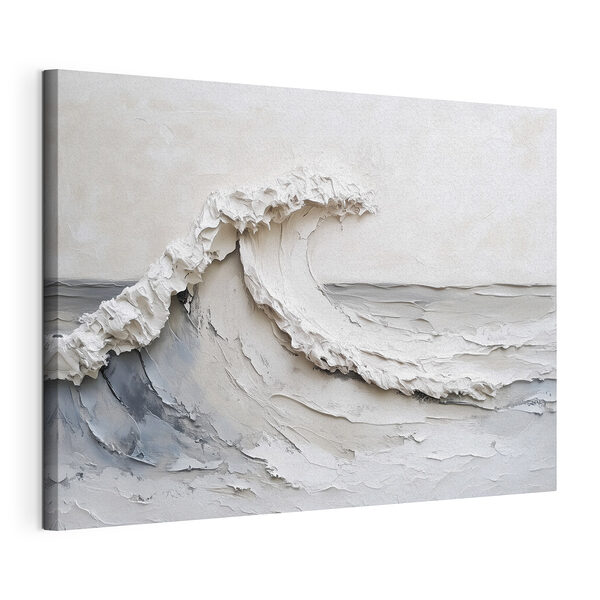 Tablou pe pânză Tablou pe pânză Val alb pe o suprafață albă (SKU: s42608)