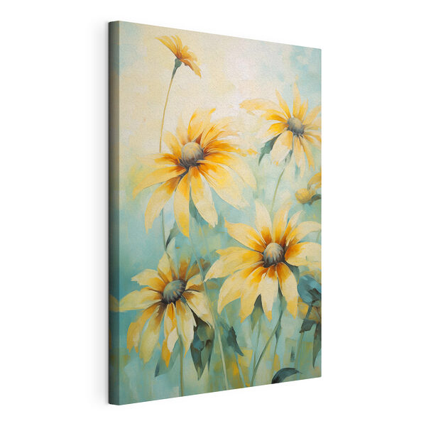 Tablou pe pânză Tablou pe pânză Pictura de flori galbene (SKU: s43555)