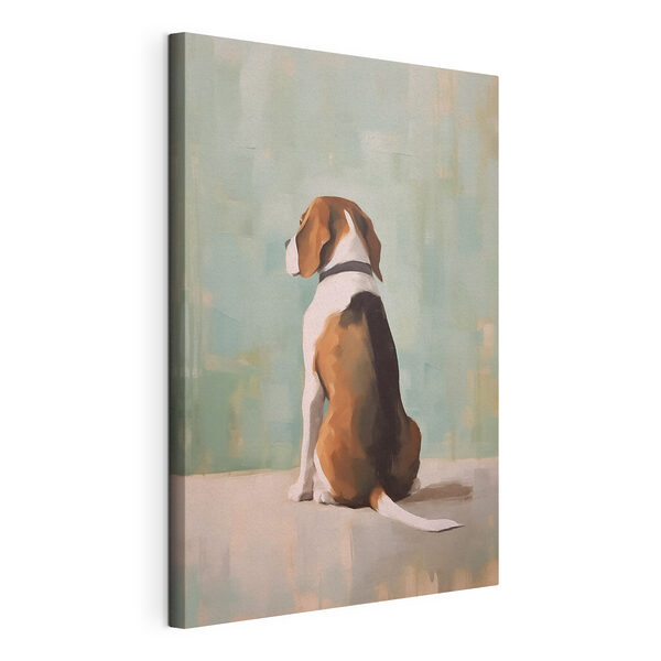 Tablou pe pânză Tablou pe pânză Tablou cu un câine așezat (SKU: s44563)