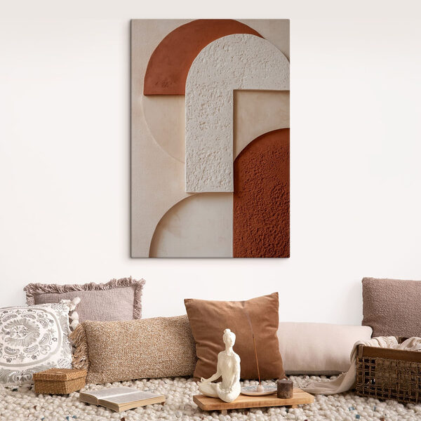 Formele și texturile abstracte se îmbină armonios Tablou pe pânză Formele și texturile abstracte se îmbină armonios