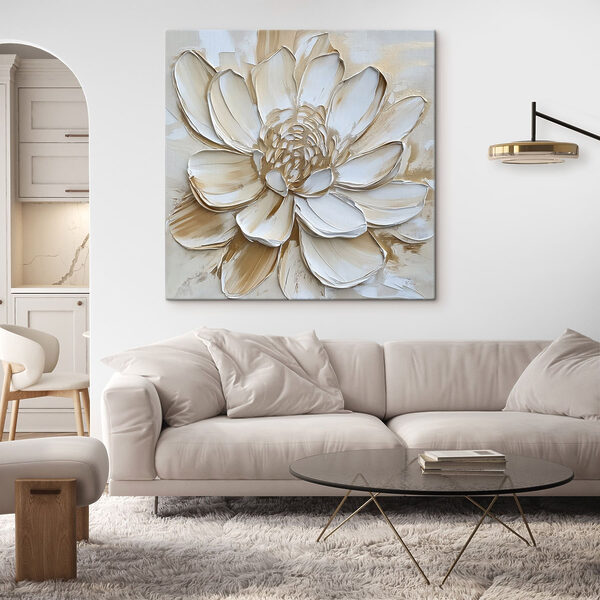 Tablou pe pânză O floare delicată în nuanțe delicate
