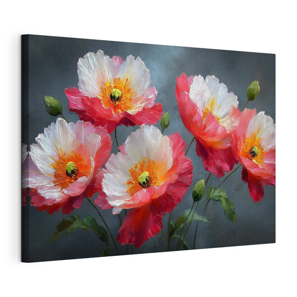 Buchet de flori cu frunze Tablou pe pânză Buchet de flori cu frunze