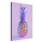 Tablou pe pânză Un ananas colorat pe un fundal violet