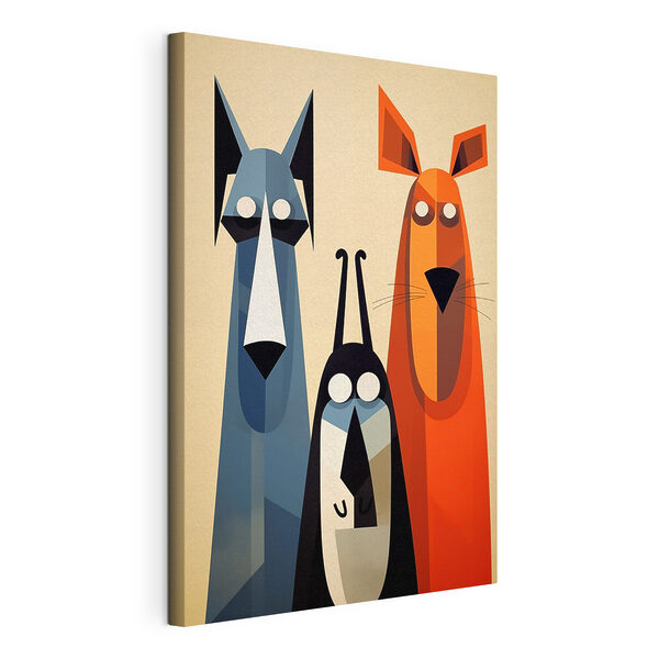 Tablou pe pânză Grup de animale din desene animate