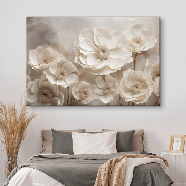 Tablou pe pânză Buchet de flori albe